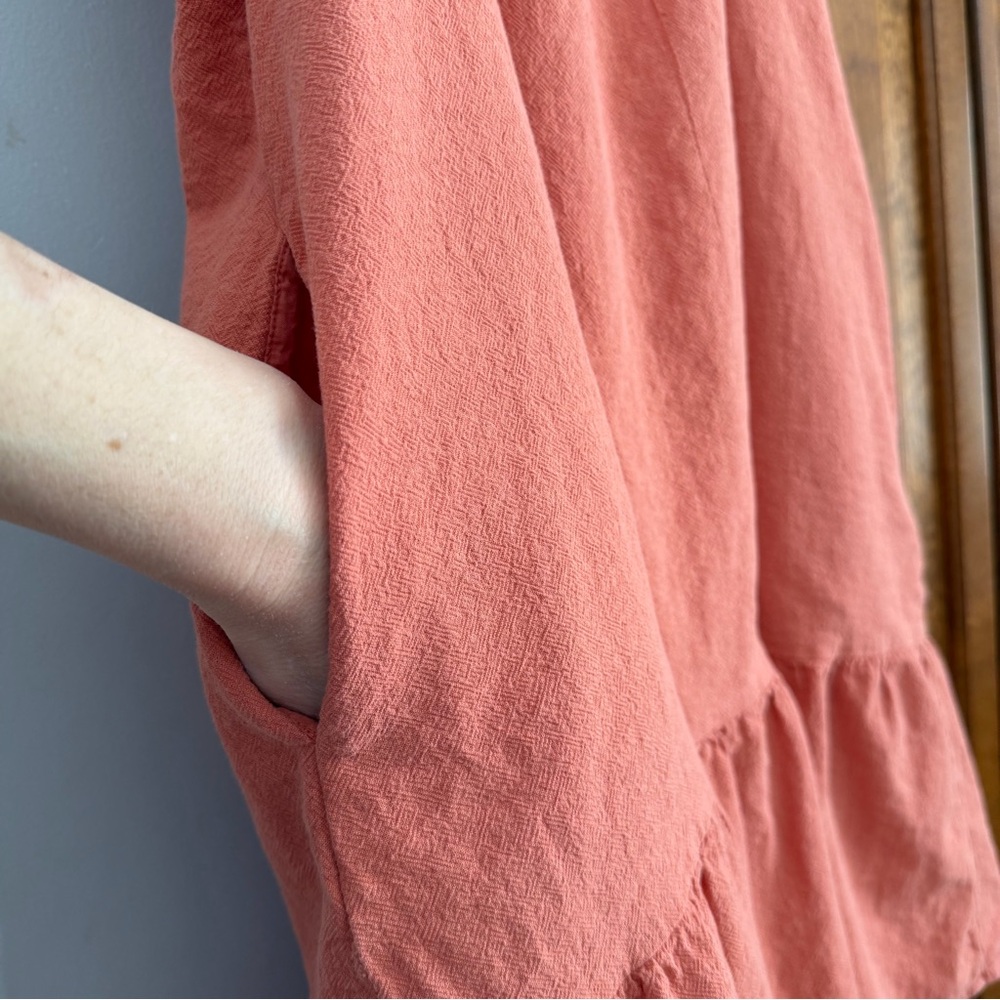 Universal Thread Apricot Flutter Sleeve Tiered Bu… - image 4